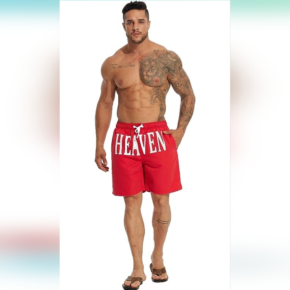 Red swim trunks